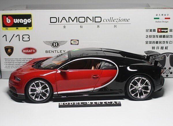 △Bburago 1/18 ブガッティ BUGATTI シロン CHIRON 2016 赤 1/18